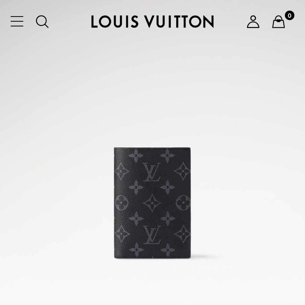 Louis Vuitton Passport Holder (Monogram Eclipse)